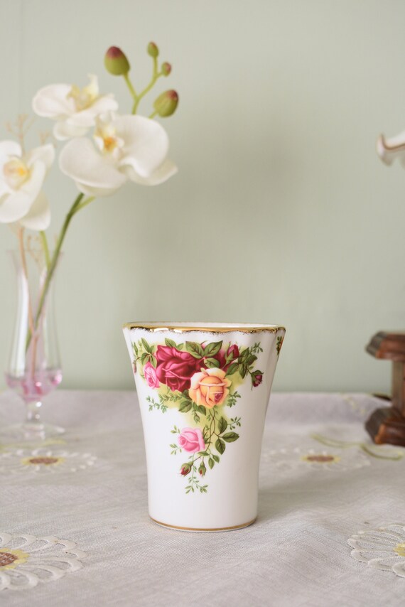 Vintage Royal Albert Old Country Roses Small Vase Bone China Etsy