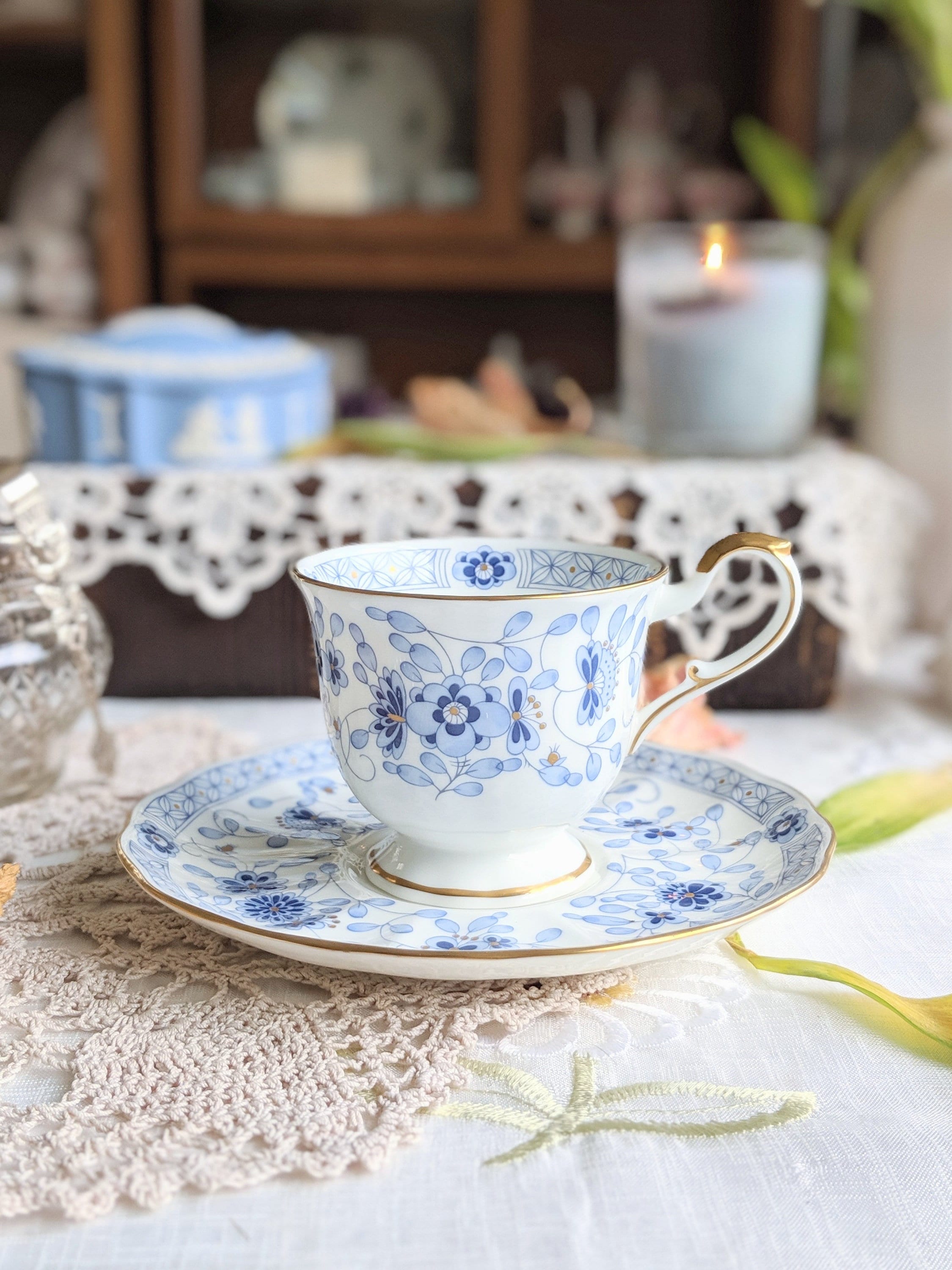 Vintage Narumi Milano Coffee Cup and Saucer Bone China Vintage Narumi Milano Coffee Cup and Saucer Bone China