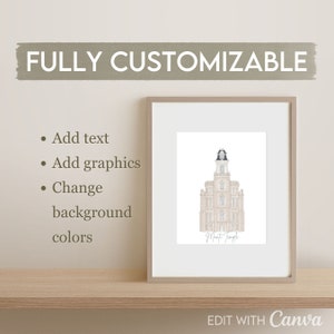 Manti Temple Print - LDS Print Digital Download