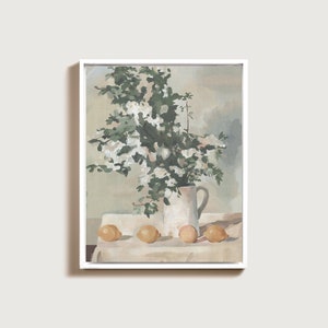 Lemons and Flowers |  FRAMED Canvas Print