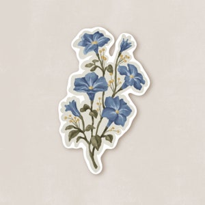Morning Glory Birth flower - Waterproof Physical Sticker