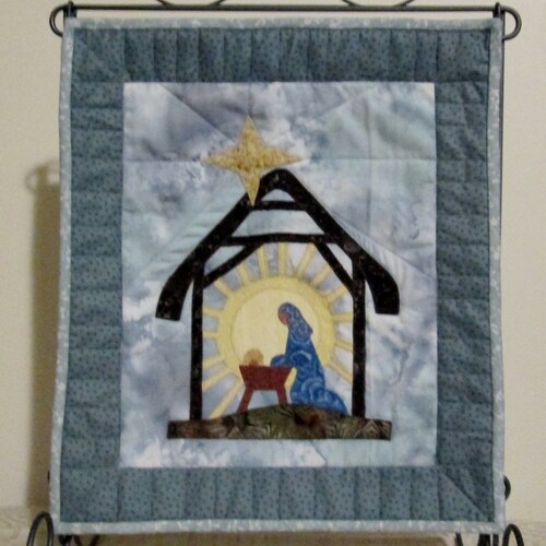 Radiant Beams Nativity Small Wall Hanging Quilt Pattern Etsy