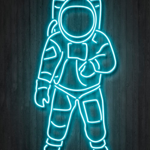 Neon Astronout | Etsy