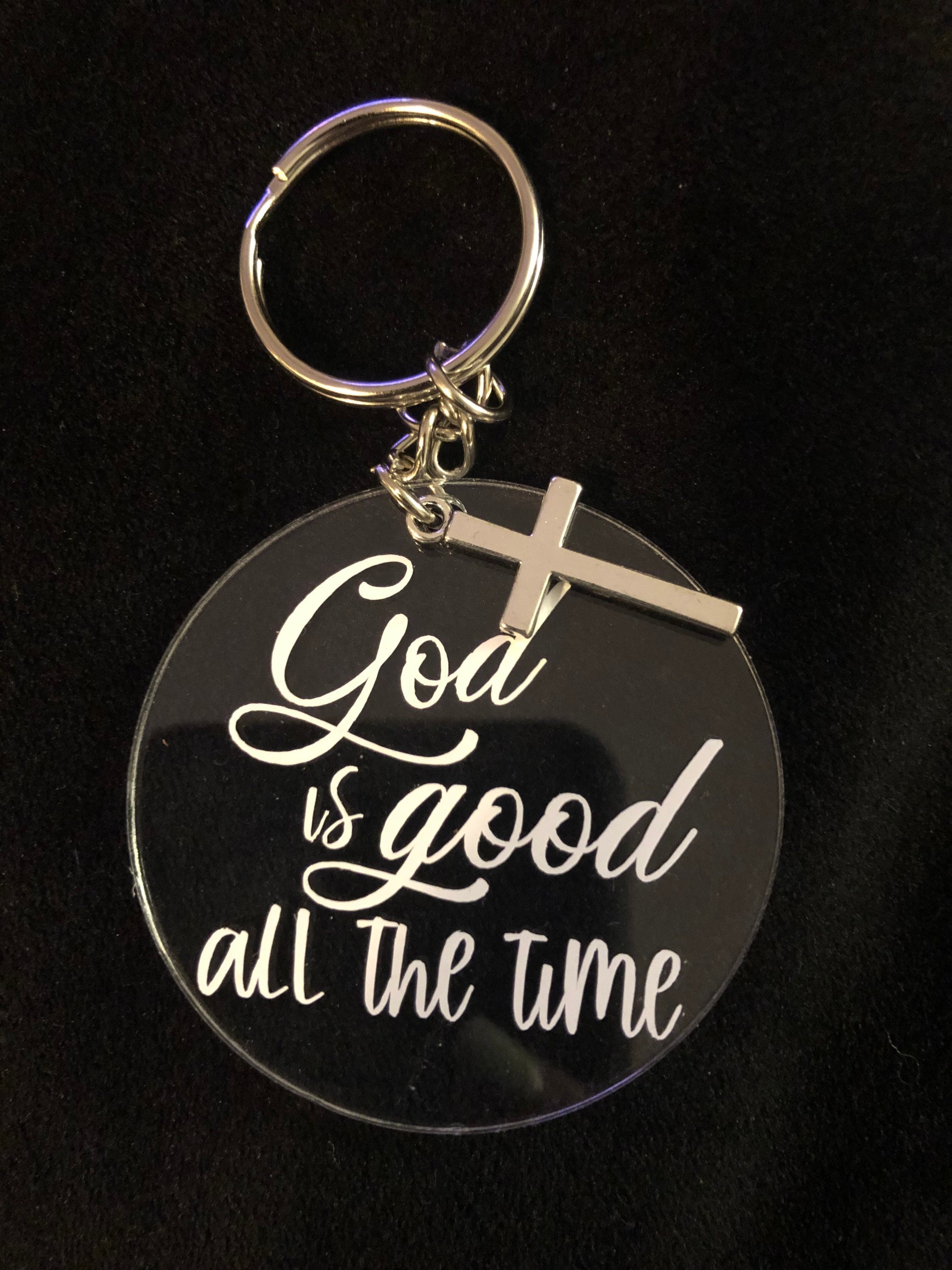 Religious Keychains with Cross Charm Etsy