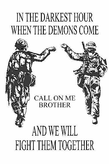 Soldier T-Shirt When The Demons Come Call On Me Brother Soldier T-Shirt When The Demons Come Call On Me Brother