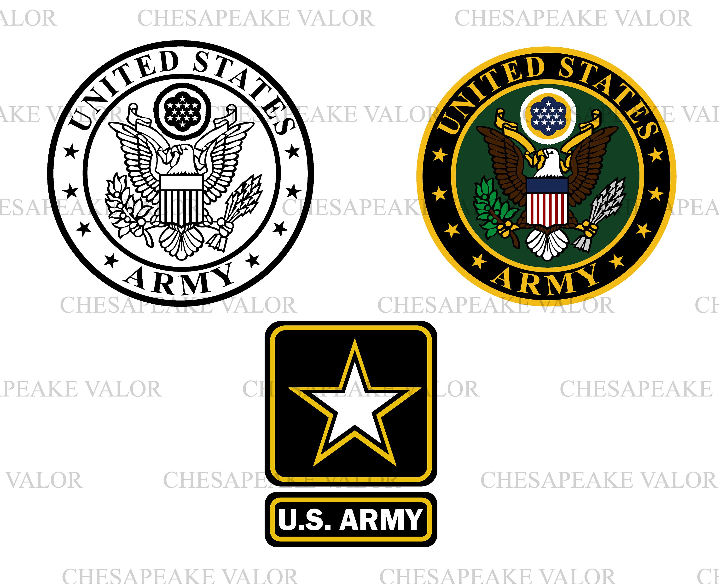 United States Army Emblem and Logo Vector Full Color Vector file SVG,…