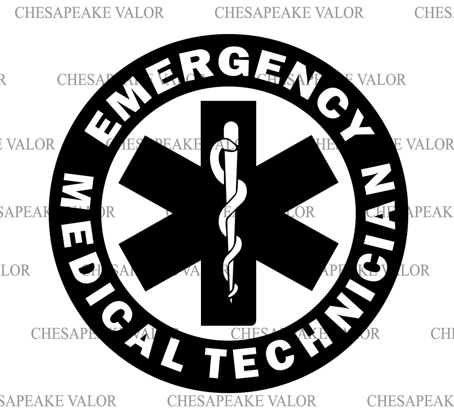 EMT Emergency Medical Technician Logo Emblem Vector file SVG | Etsy