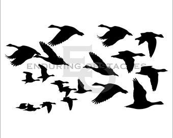 Gåssilhuett / Profilvektor clipart Vektorfilpaket, SVG, png, ai, dxf, eps, pdf Gäss