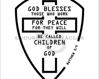 Matthew 5:9 SVG Bible Verse , Religious , Christian , SVG , PNG , ai , eps , dxf , pdf