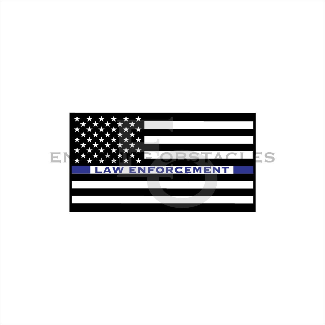Thin Blue Line Flag Digital Vector Pack, Police / Sheriff / Law ...