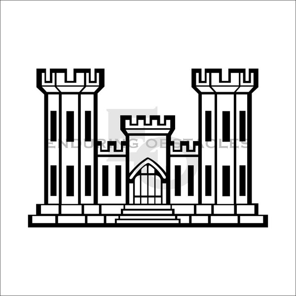 Engineer Castle, Marines/ Army, Vector file, SVG, png, dxf, ai, pdf, eps