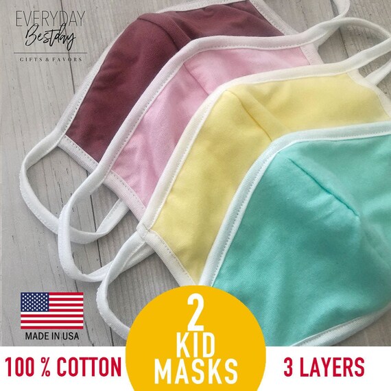 Kids Washable Face Masks with filter pocketKids Reusable Etsy