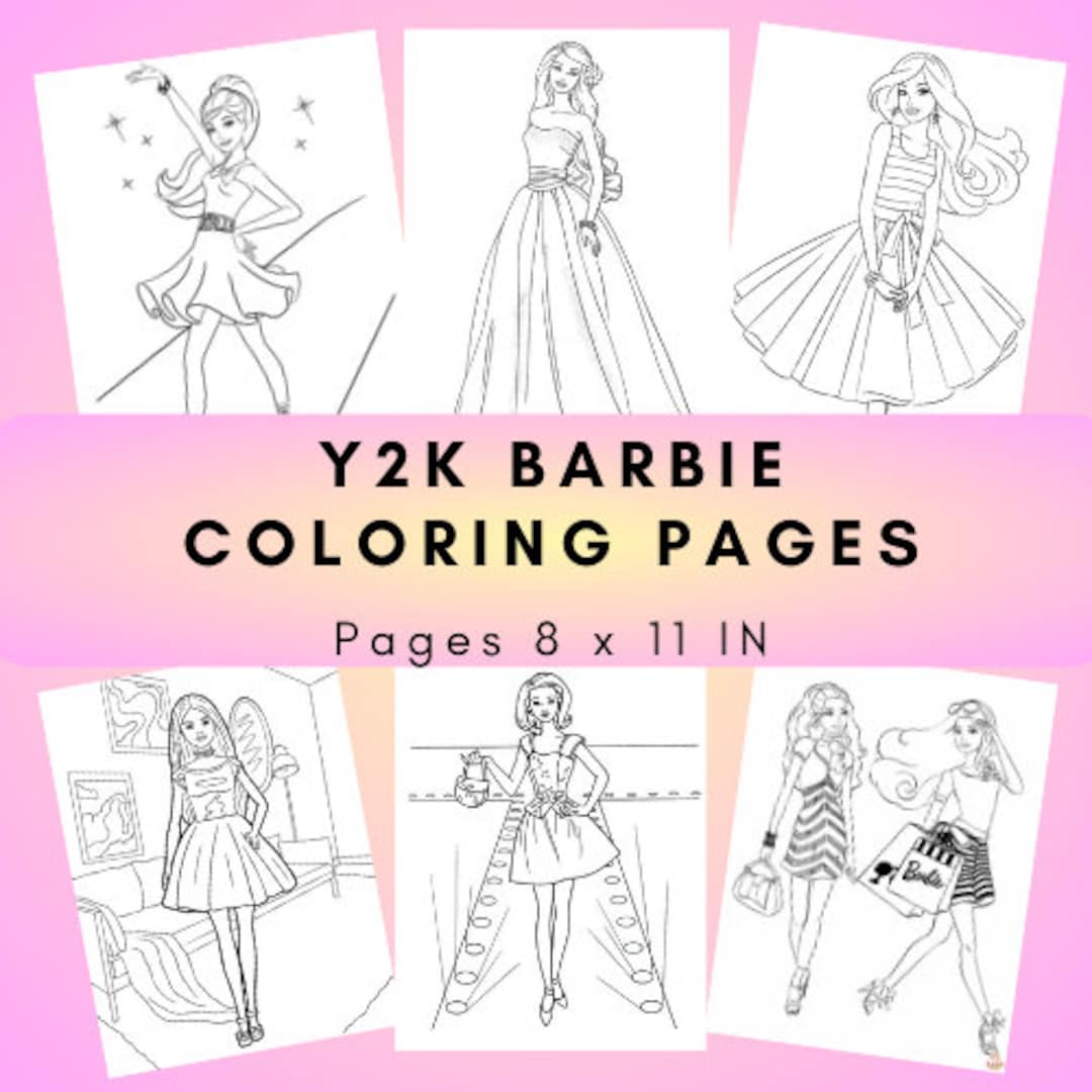BARBIE COLOURING PAGES Kids Coloring Book Adult Coloring Book Printable ...