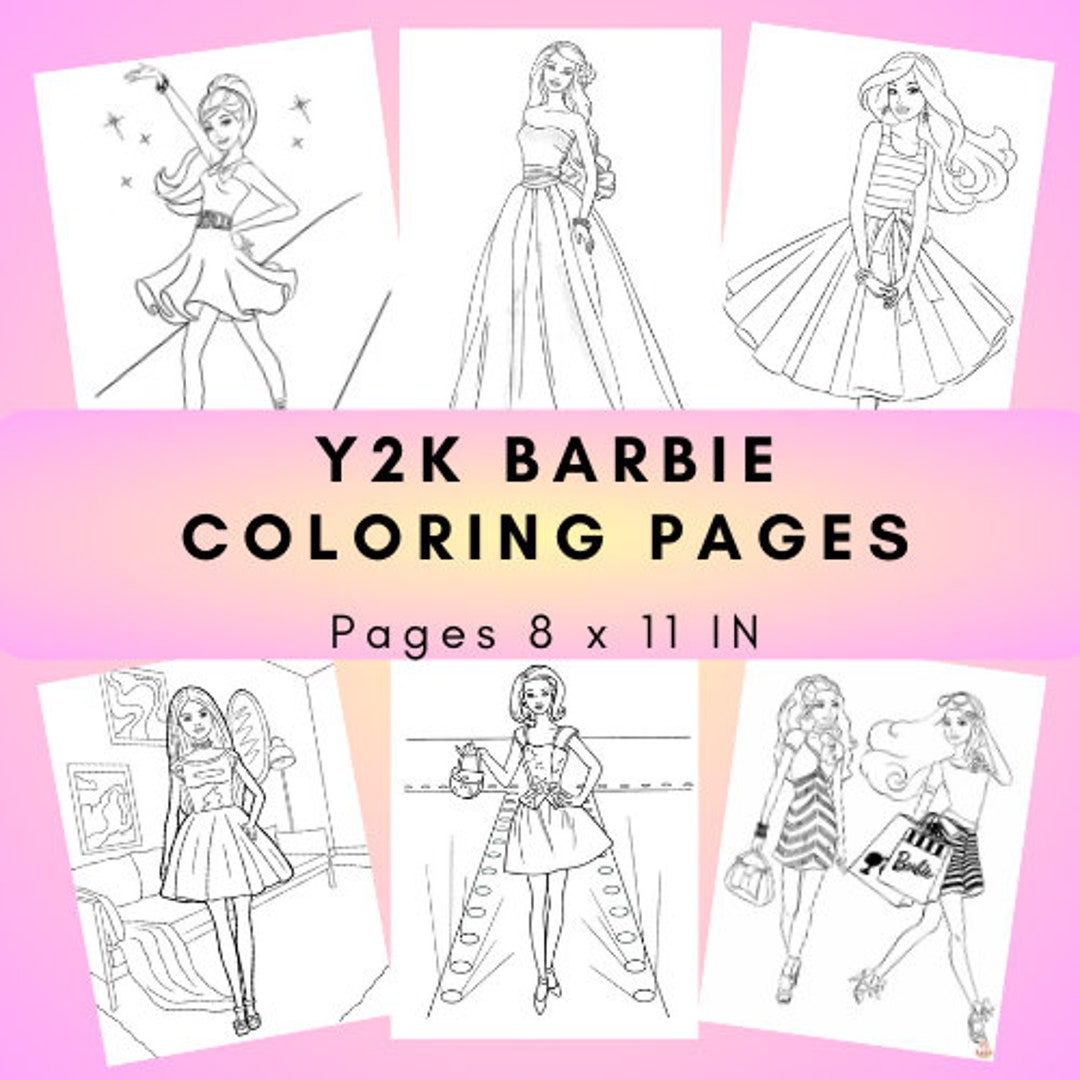 BARBIE COLOURING PAGES Kids Coloring Book Adult Coloring Book Printable ...