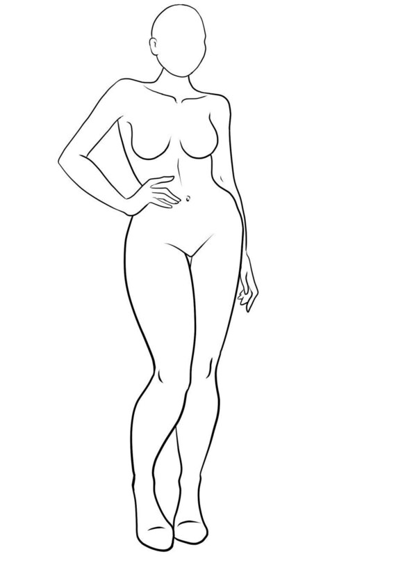 FASHION DESIGN CROQUIS Fashion Template Woman s Silhouette Clothing Sketch Womenswear Design Illustration Fashion Sketch Template Etsy