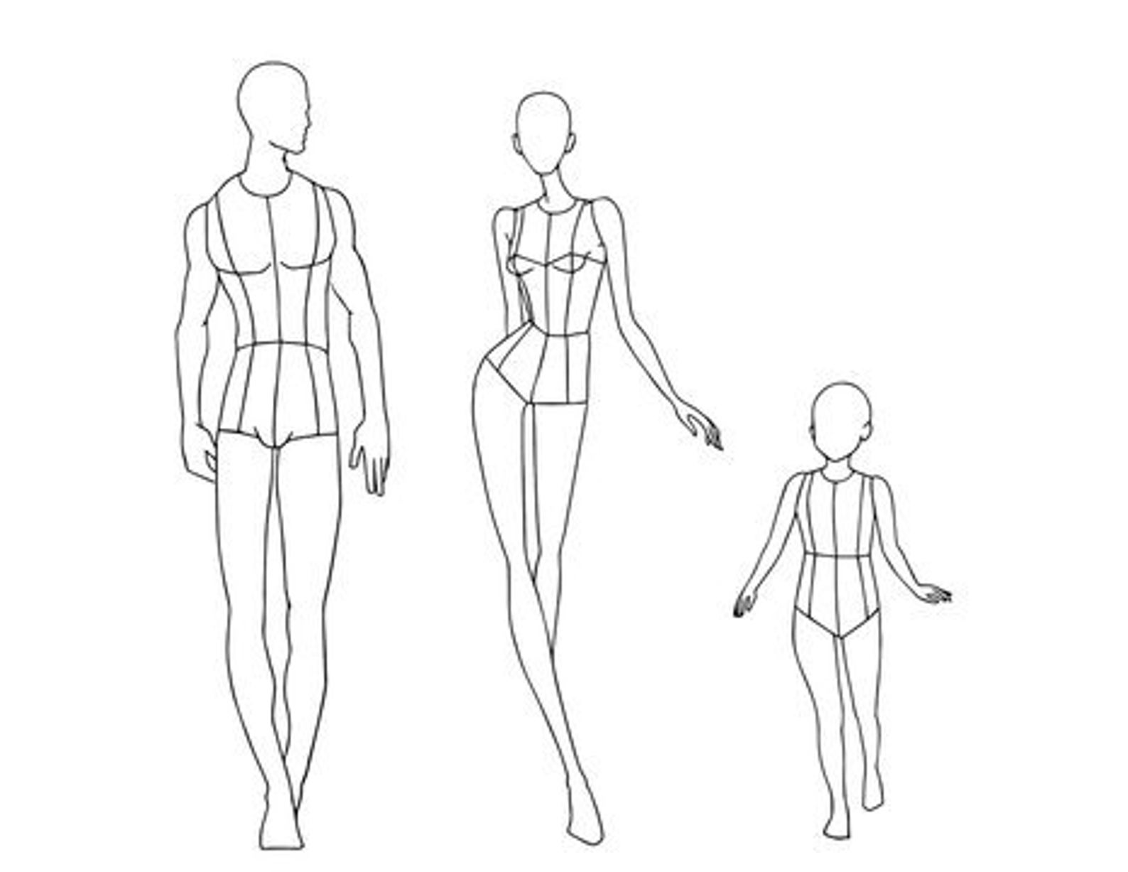 FASHION DESIGN CROQUIS ~ Fashion Template ~ Woman's Silhouette ...