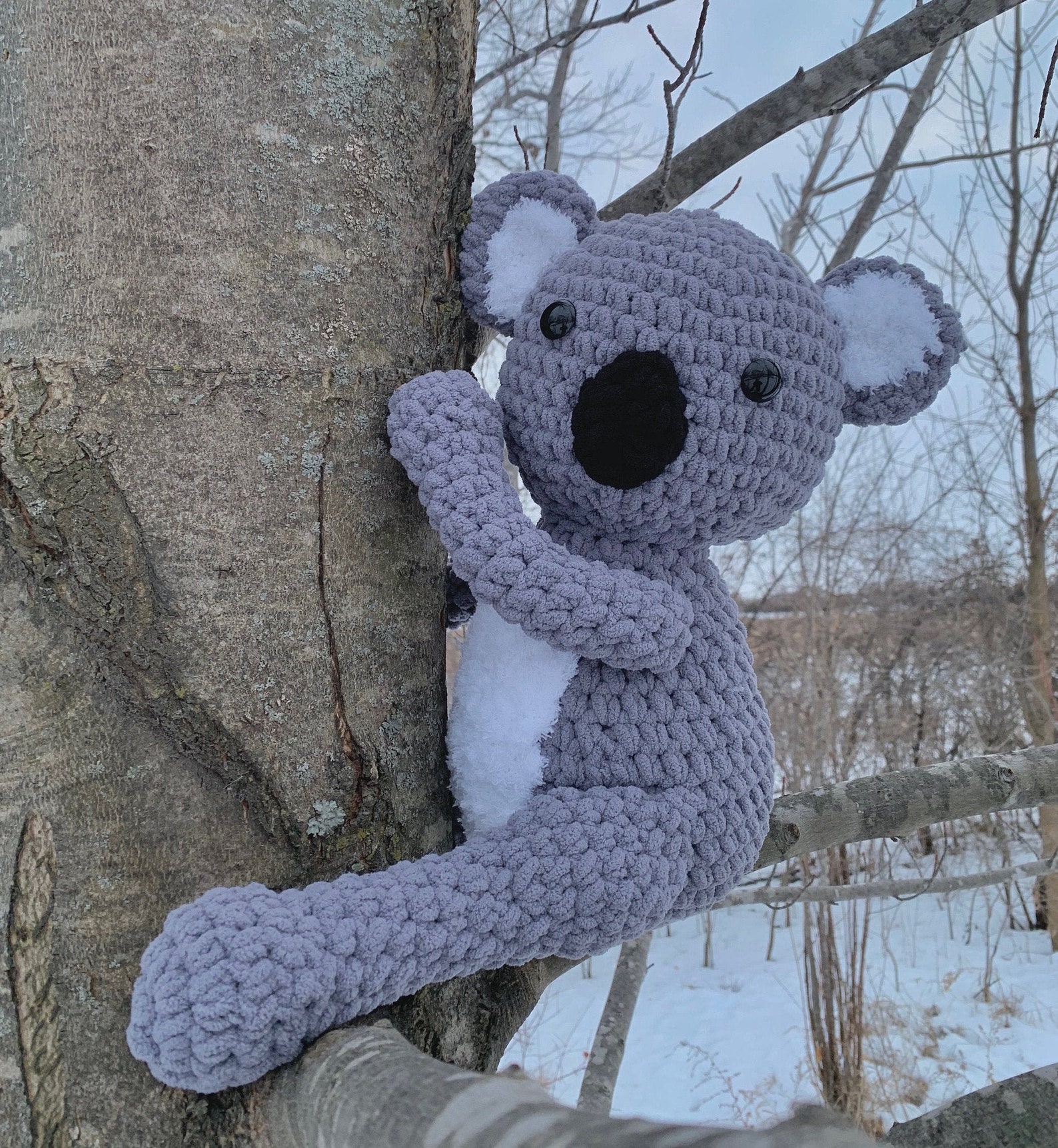 PDF Pattern Koala Bear Crochet Pattern Bernat Blanket Yarn Stuffed