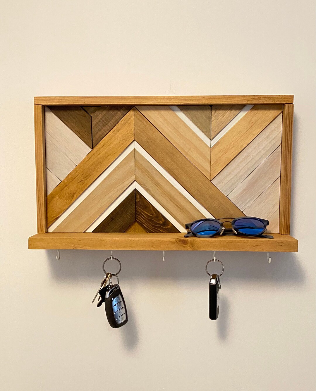 Key Holder With Ledge Entry Way Decor Housewarming Gift Etsy