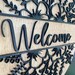 Wood Welcome Sign | Entry Way Decor | Floral Welcome Sign | Front Door ...