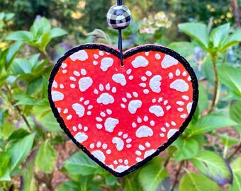 Custom Heart Paw-Print Car Freshener Aroma Bead Car Freshie Ornament || Aromies for Pet Dog Cat Owners|| Toe Beans Car Fragrance Ornament