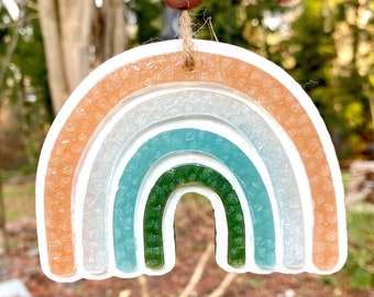 Boho Rainbow Aroma Bead Car Freshie || Rainbow Car Freshener Ornament || Little Lumen