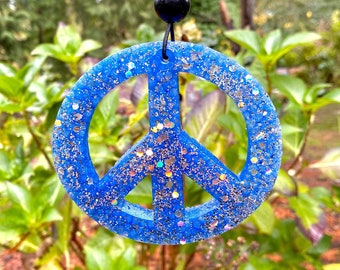 Peace Sign Car Freshener Aroma Bead Car Freshie Scent Hanging Ornament || Peace Sign Car Accessories ||  Little Lumen
