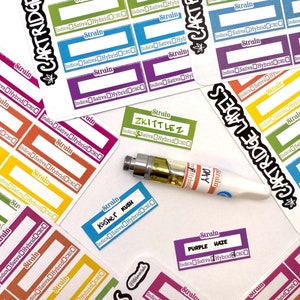 Dab Cartridge Labels || Style 4 || 420 Oil Pen Labels for Carts 710 Sticker ||Blank 510 Thread Blank Labels for Cartridge|| Little Lumen