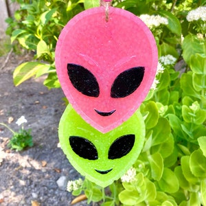 Benutzerdefinierte Alien Auto Lufterfrischer Aroma Perle Auto Freshie || Space Trippy Auto Lufterfrischer Ornament || Aromies Freshies || Auto Duft Ornament