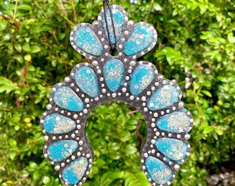 Custom Squash Blossom Aroma Bead Car Freshie || Turquoise Car Freshener Ornament || Aromies Freshies || Car Fragrance Ornament