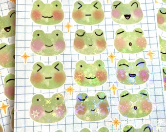 Froggy Faces Sticker Sheet