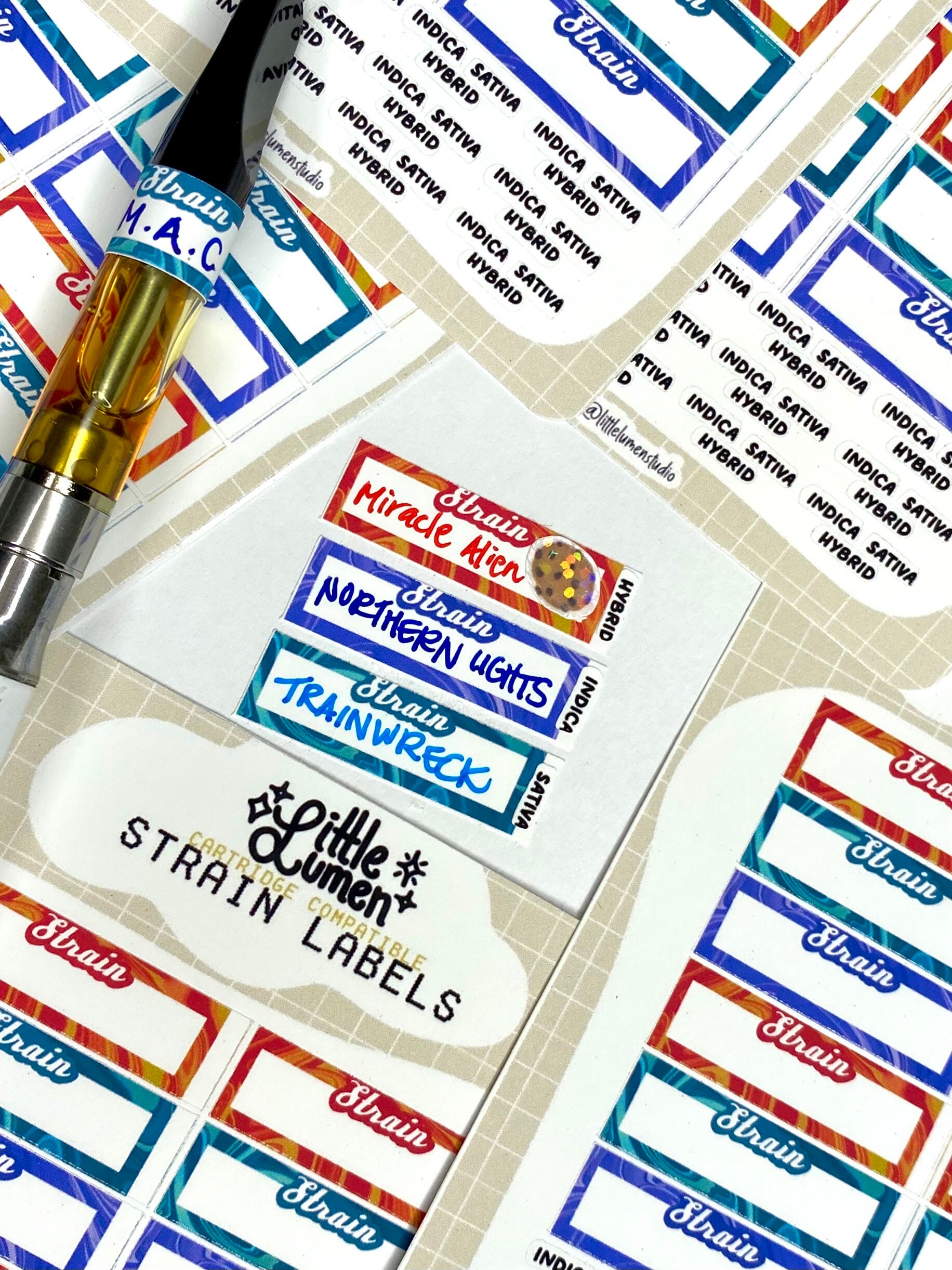 Dab Cartridge Labels Style 3 420 Oil Pen Labels for - Etsy