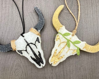 Custom Longhorn Skull Car Freshener Aroma Bead Car Freshie || Bull Car Air Freshener Ornament || Aromies Freshies || Car Fragrance Ornament