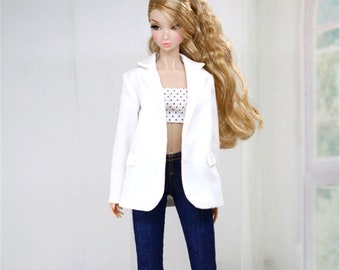 CUSTOM SIZE Doll Dress Blazer Tube Top Jeans for Blythe OB24 Azone Mico Poppy Parker Momoko Fashion Royalty FR2 NF2 Misaki Pullip