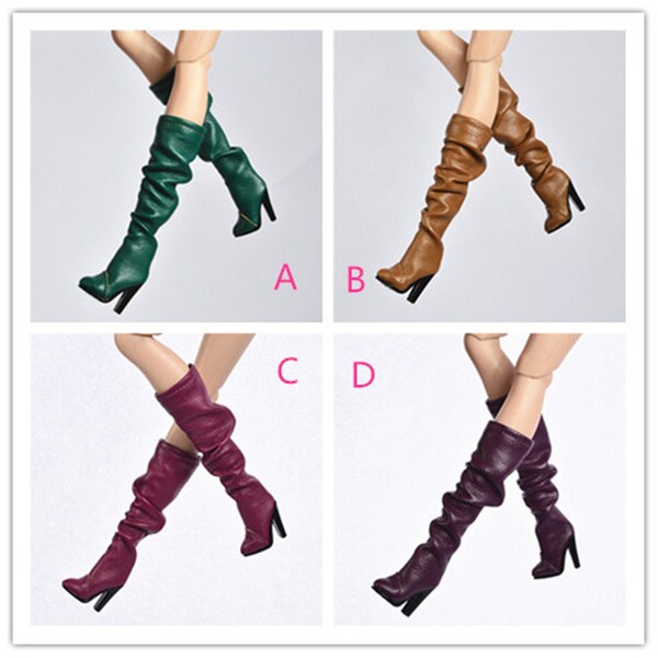 NEW Color Crumpled Doll Boots Doll Shoes Doll Boots High Heels for Fashion Royalty2 FR2 Fashion Royalty6.0 Nu. Face3.0 Doll Boots  Outfit