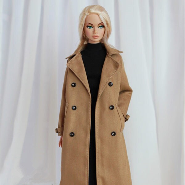CUSTOM SIZE Doll Clothes Doll Coat Doll Trench coat for Blythe OB22 OB24 Azone Mico Poppy Parker Momoko Fashion Royalty FR2 NF2