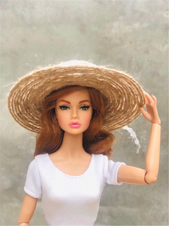 Fashionable Handmade Doll Straw Hat Elegant Doll Cap Beach Hat -  in  2023