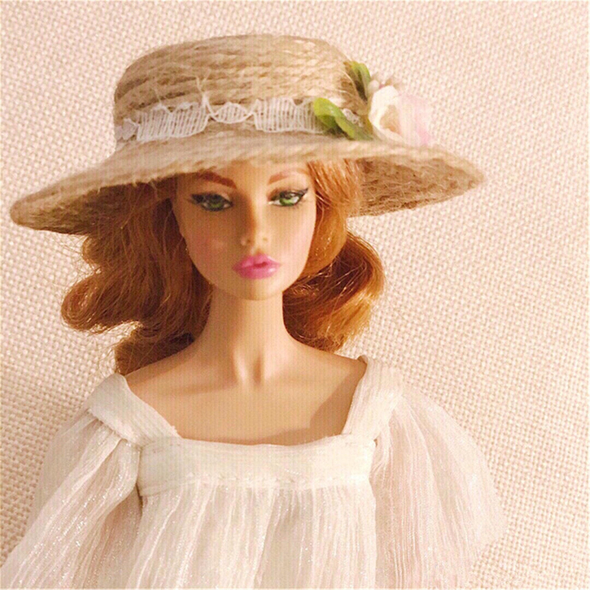 Fashionable Handmade Doll Straw Hat Elegant Doll Cap for Etsy