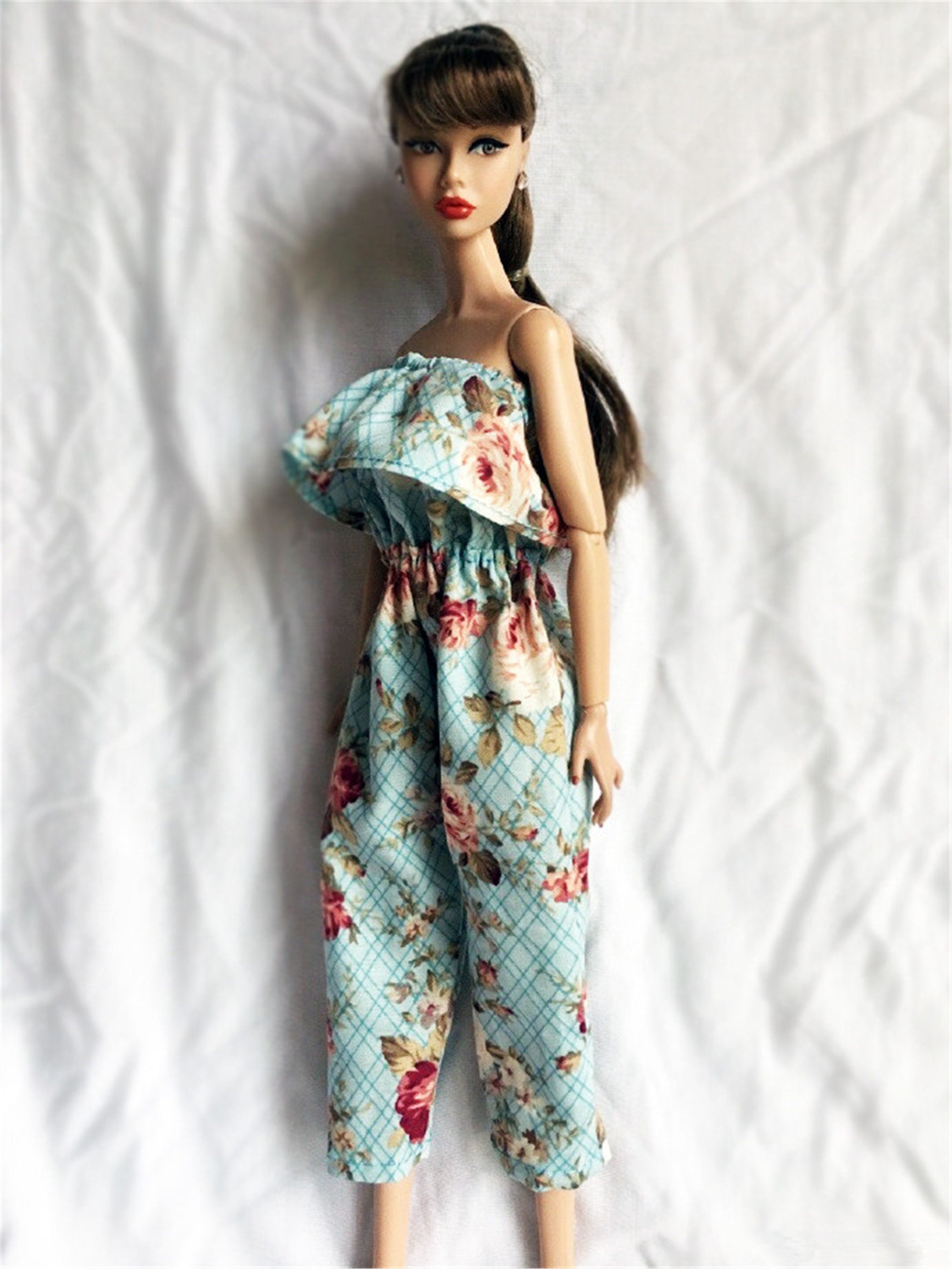 Sexy Jumpsuits Doll Rompers Doll Strapless Dress with flower Etsy