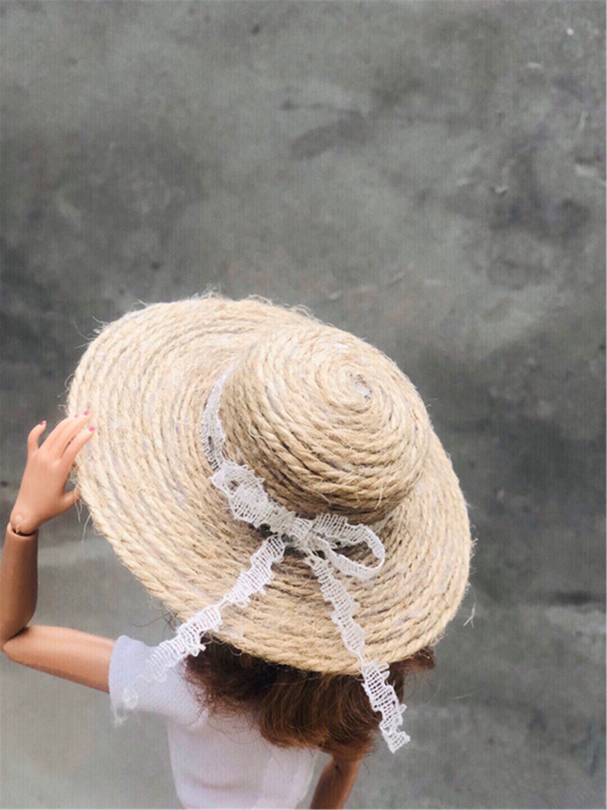 Fashionable Handmade Doll Straw Hat Elegant Doll Cap Beach Hat Etsy