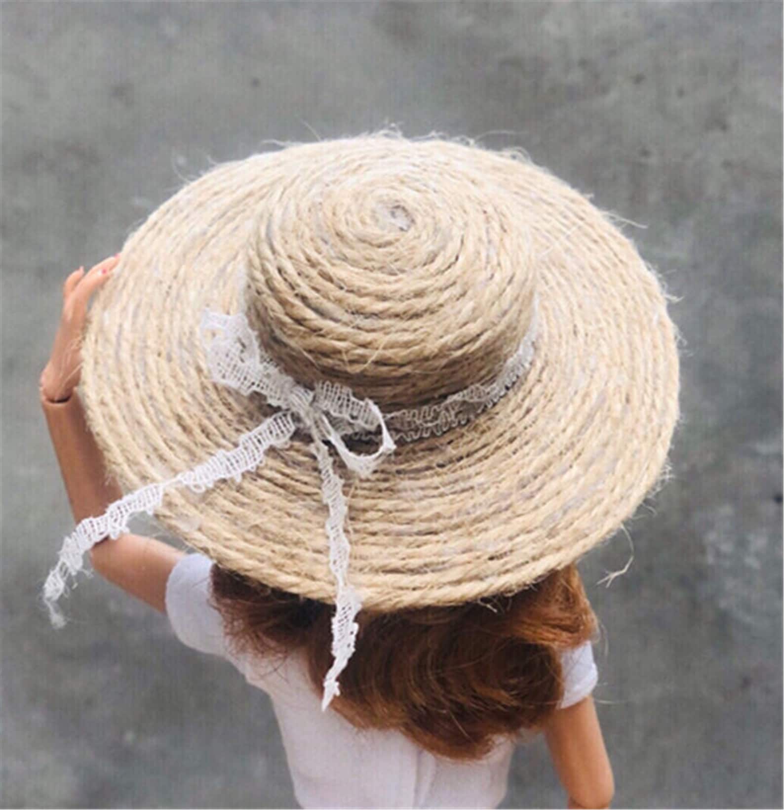 Fashionable Handmade Doll Straw Hat Elegant Doll Cap Beach Hat Etsy