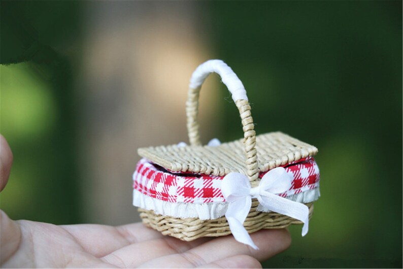 NEW Amazing Handmade Doll Picnic Basket Doll Flower Basket Etsy