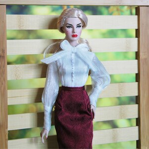 CUSTOM SIZE Doll Clothes Doll Dress Chiffon Shirt Skirt for FR2 NF2 Lovetones Poppy Parker Momoko Blythe Azone OB24 FR Mico Licca