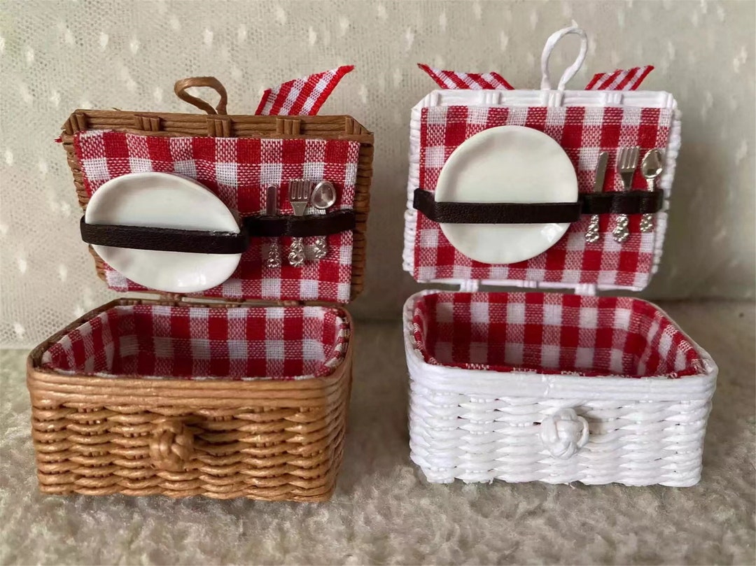 NEW Handmade Doll Picnic Basket Miniature Doll Basket Paper Etsy