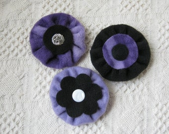 Fleece Hat Pins, Purple