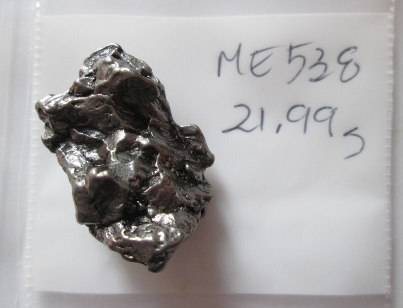 with certificate of authenticity Iron from Outer Space 21.99 Gram Campo Del Cielo Argentina Meteorite # ME 538