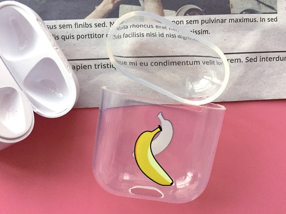 Banana Fresh Fruit Apple Clear Plastic Headpones Holder Pouch Etsy