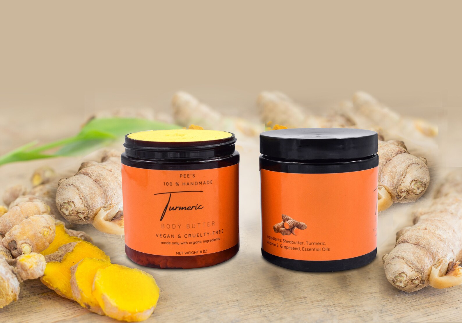 Turmeric Body Butter 8oz Natural Moisturizer Soothing Skin Etsy