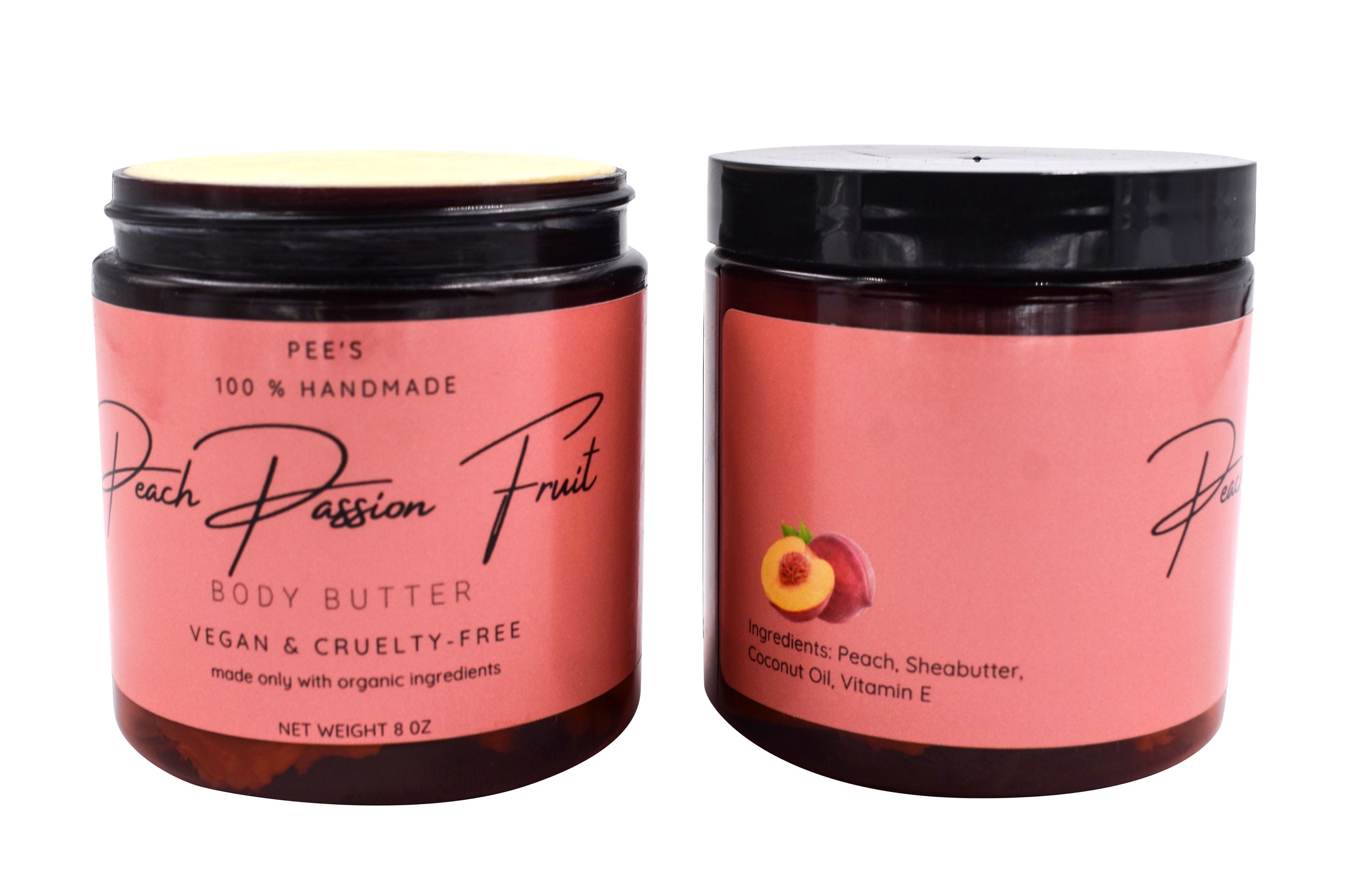 Peach Passion Fruit Body Butter Peach Moisturizer Natural Etsy