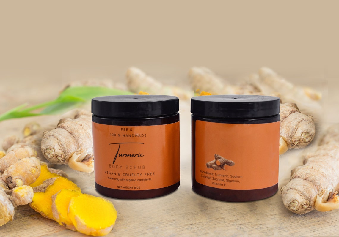 Turmeric Body Scrub 8oz Soothing Skin Care Etsy