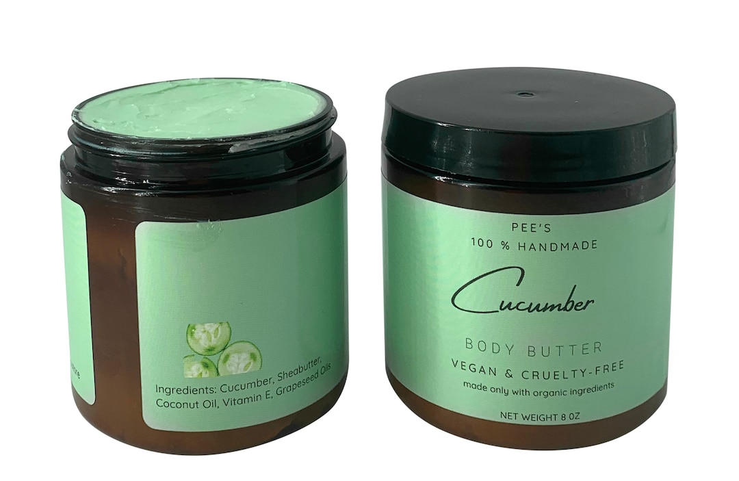 Cucumber Body Butter Hand and Body Cream Natural Skin Care Etsy